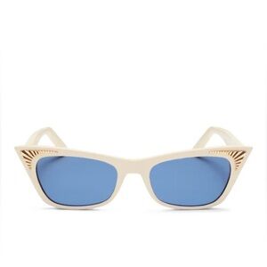 New Valentino Garavani 51mm Cat Eye Sunglasses VLS 175 Ivory